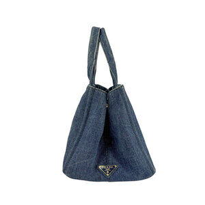 Prada Denim Handbag Canapa Blue